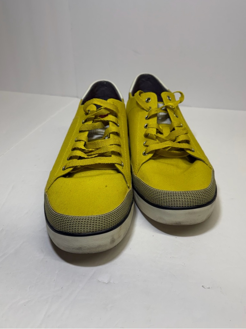 FitFlop Men’s Supertone Yellow Canvas‎ Lace Up Sneakers Size 12